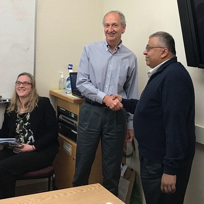 Bob Choquette Awarded Bob Choquette accepting the Universal Design for Learning award, 2018.